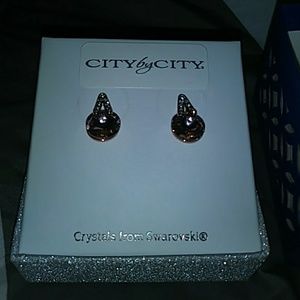 Rose gold earrings